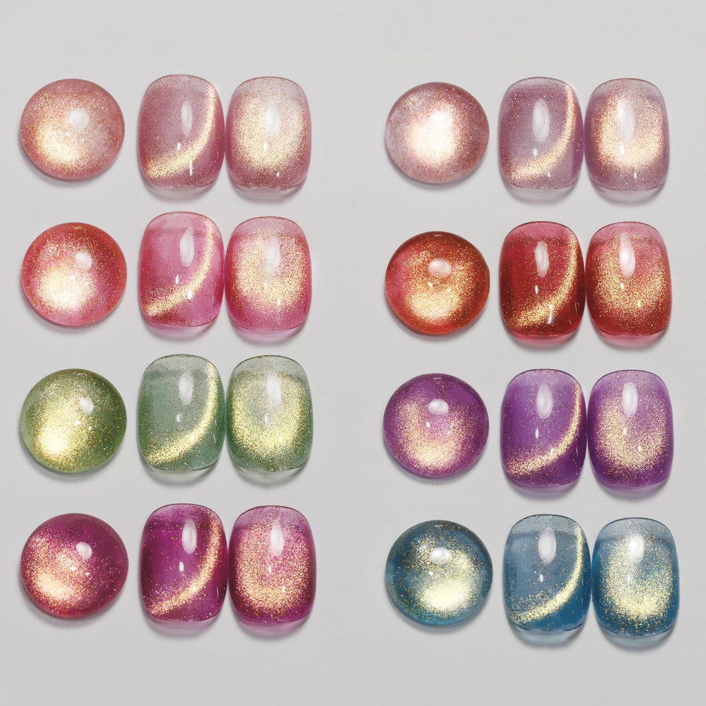 MIZHSE Cat Eye Gel Nail Polish Kit – Magnetic Neon Colors, Magnet Included, Soak-Off