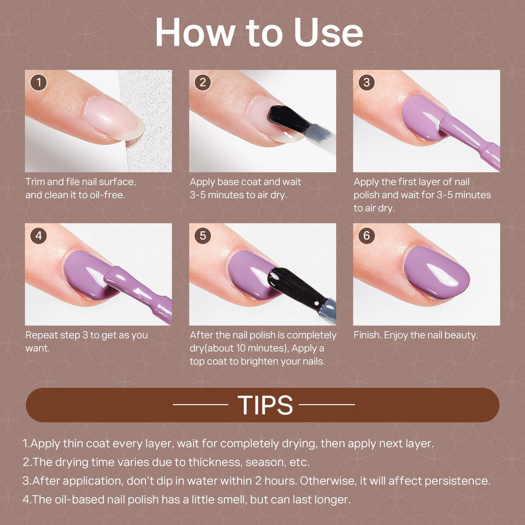 MIZHSE Quick Dry Nail Polish Set – 24 Colors, Fast Air-Dry, Fall/Winter Shades