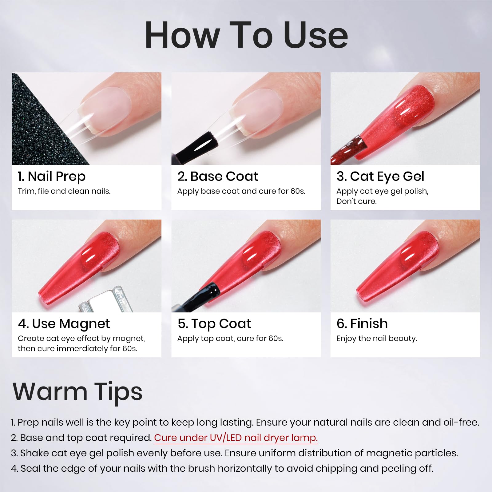 MIZHSE Cat Eye Gel Nail Polish Kit – 20 Magnetic Colors & Magnet Stick for DIY Home Salon