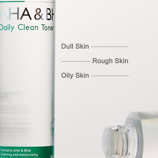 MIZON AHA&BHA Daily Clean Toner – Daily Peel for Smooth, Healthy Skin (5.07 fl oz)