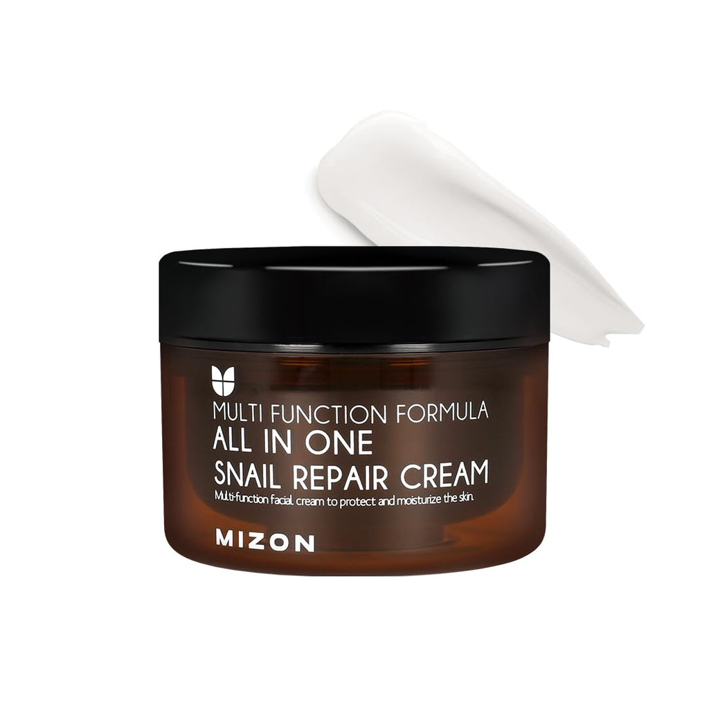MIZON AllinOne Snail Repair Cream – Hydrating Korean Moisturizer with 40000 ppm Snail Mucin & 12 Natural Extracts