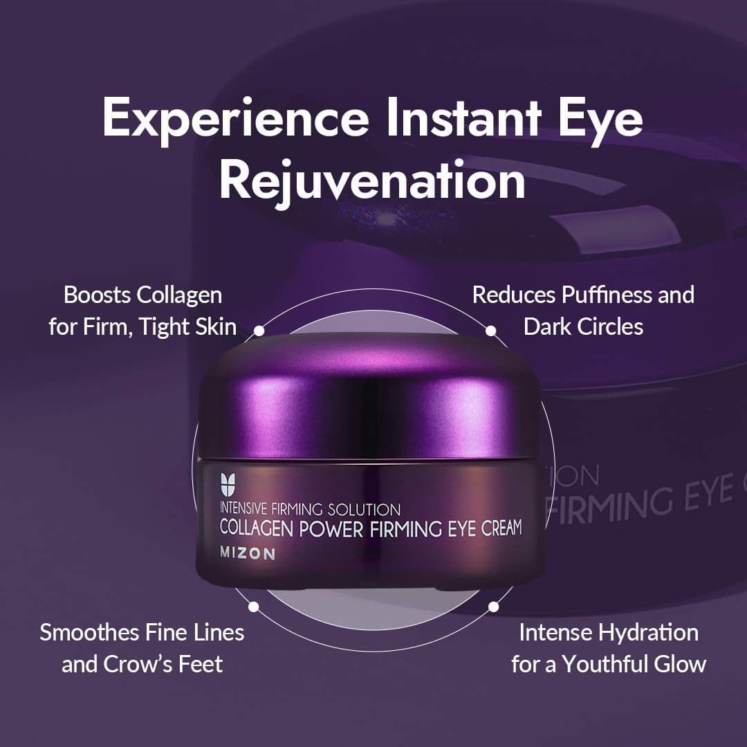 MIZON Collagen Power Firming Eye Cream – Elasticity, Anti-Wrinkle, Hyaluronic Acid (25ml)