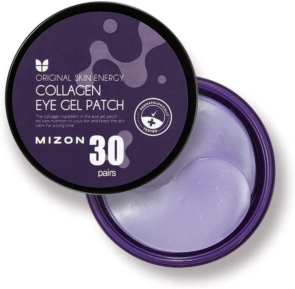 MIZON Marine Collagen Eye Gel Patch – 60pcs Hydrogel Eye Masks with Caviar & Chamomile