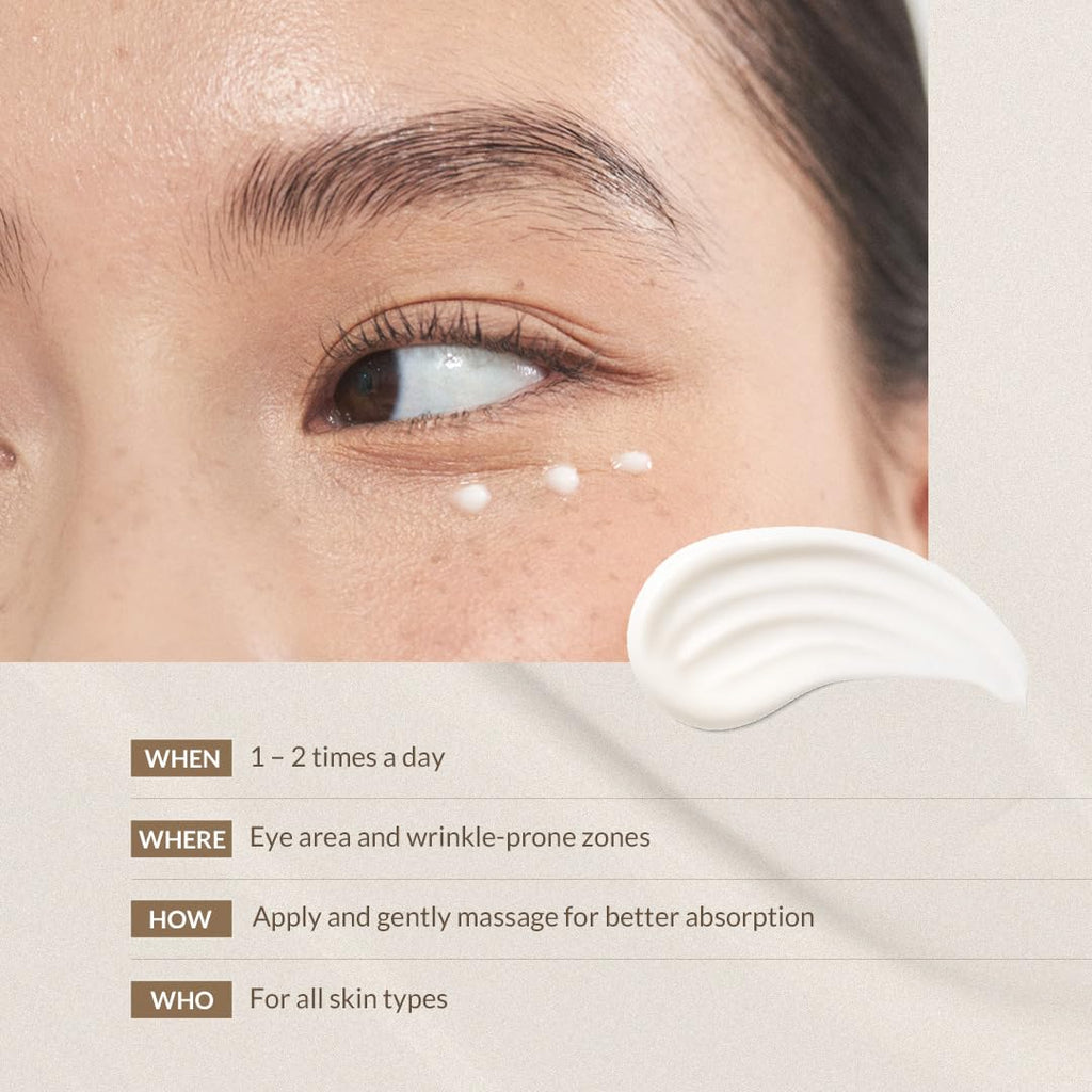 MIZON Snail Line Snail Repair Eye Cream – Hydrating Korean Skincare for Delicate Under-Eye Skin (0.84 oz)