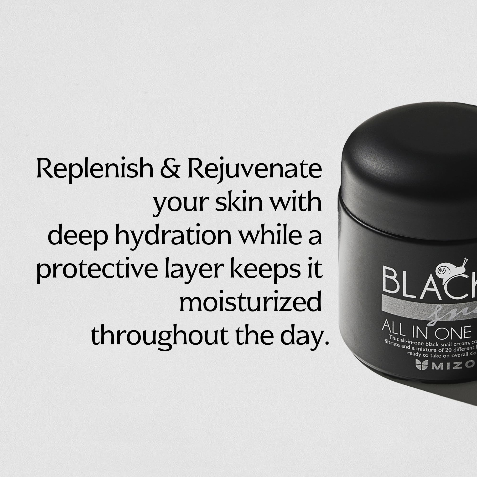 MIZON Black Snail All In One Cream – Intensive Snail Mucin Moisturizer 2.54 fl oz