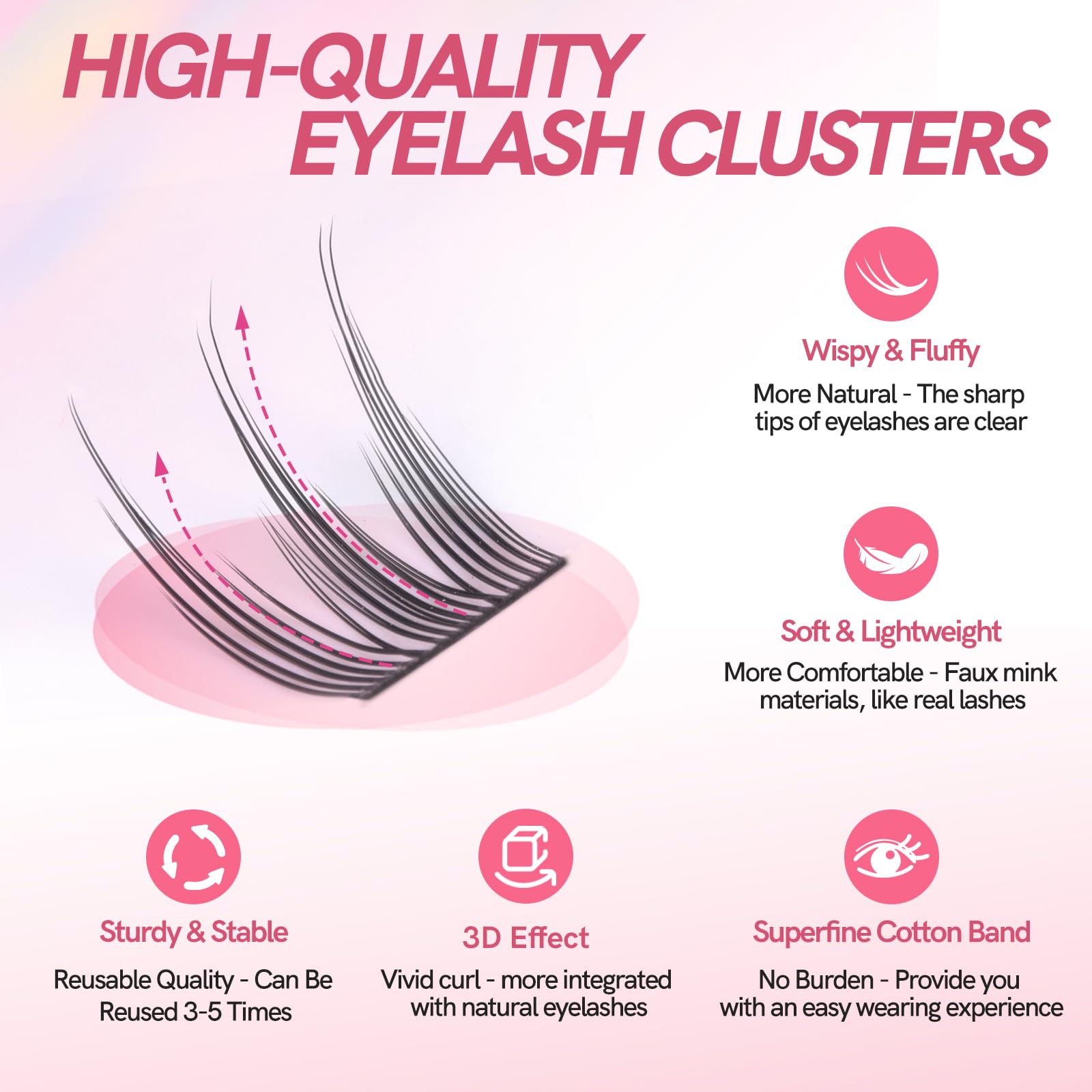 MLEN DIARY Natural C Curl Lash Clusters 10-13mm | 105pcs Wispy Candy Baby Kit
