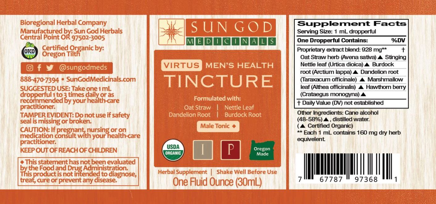 Organic Virtus MEN'S HEALTH Herbal Tincture