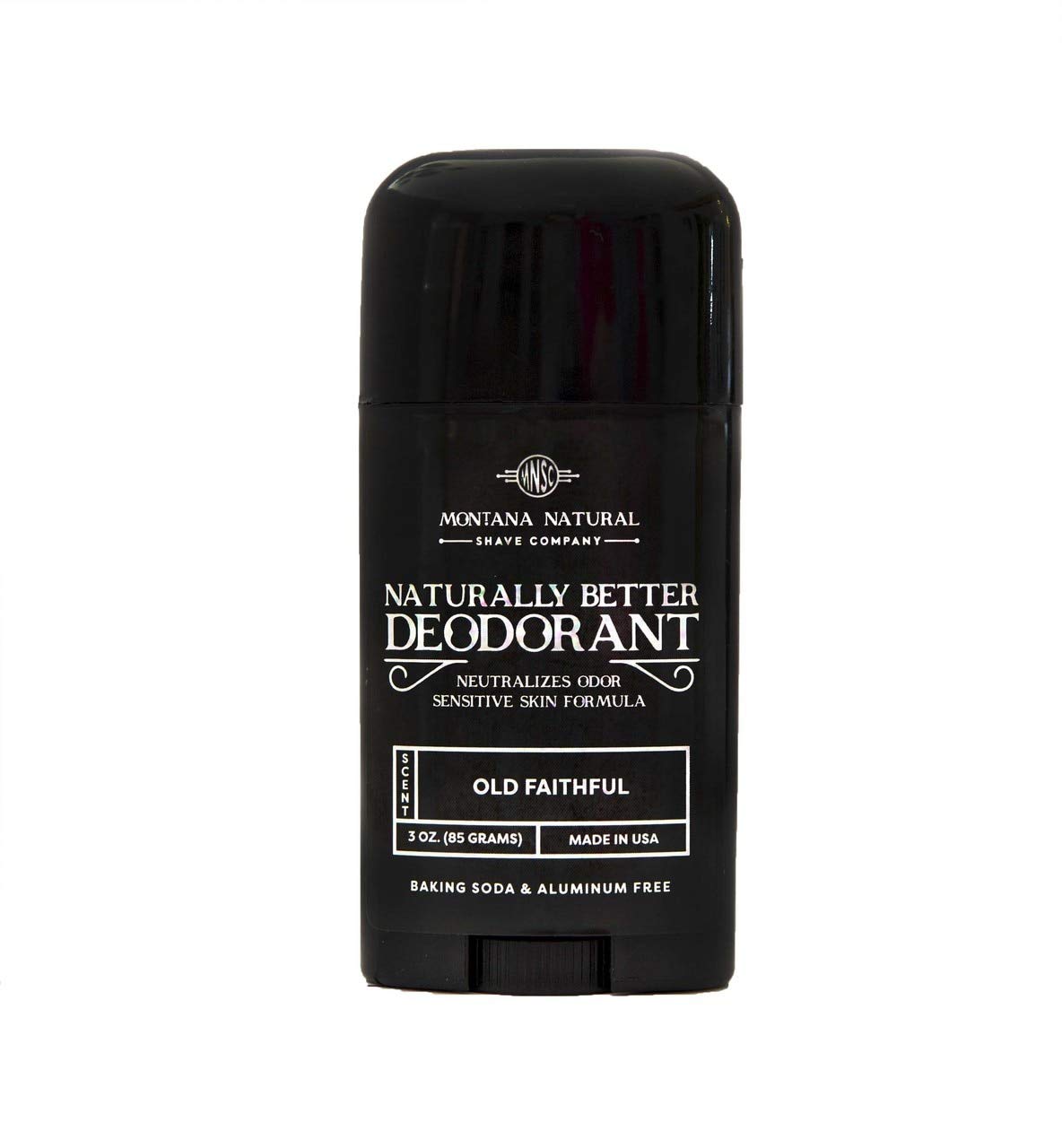MNSC Old Faithful Deodorant – Magnesium & Activated Charcoal, Aluminum- & Baking Soda-Free (Pack of 2)