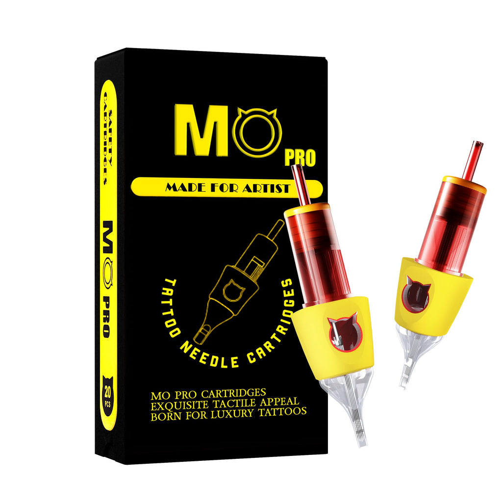MO MOLONG MO PRO Expert Grade Tattoo Cartridges – Bugpin #10 Curved Magnum 7, Silicone Finger Ledge, 20Pcs