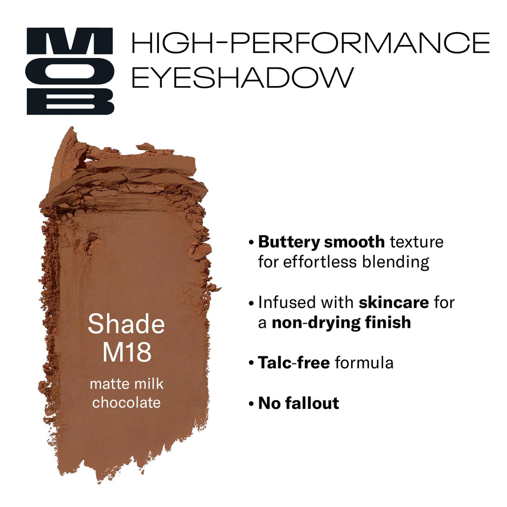 MOB Beauty Eyeshadow M18 Matte Milk-Chocolate – Warm Brown, Talc-Free, Vegan & Cruelty-Free