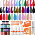Modelones 20 Colors Dip Powder Nail Kit – DIY Manicure Starter Set with Bond/Base/Activator/Top Coat