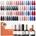 Modelones 40-Pcs Gel Nail Polish Set – 36 Colors + Base/Top Coats for DIY LED Manicure