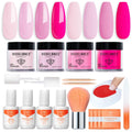 Modelones Dip Powder Nail Kit Starter – 4 Rose Pink Colors for DIY Manicure
