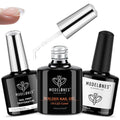 Modelones Nail Dehydrator, Primer & Builder Gel Kit – 3Pcs for Stronger, Lasting Nail Enhancements