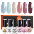 Modelones 6-Color Blue Quick-Dry Nail Polish Starter Kit – Long-Lasting DIY At-Home Manicure