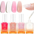 Modelones Nail Strengthener Kit – 4 Colorful 7.5ml Polishes for Damaged Nails | Safe 5-Free Formula