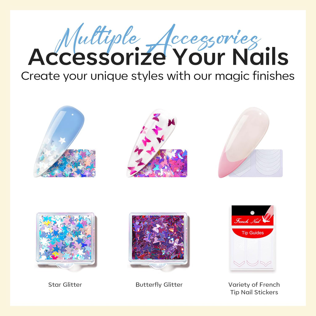 Modelones Hand to Toe Poly Nail Gel Kit — 30 Earthy Tones, Complete Extension Set