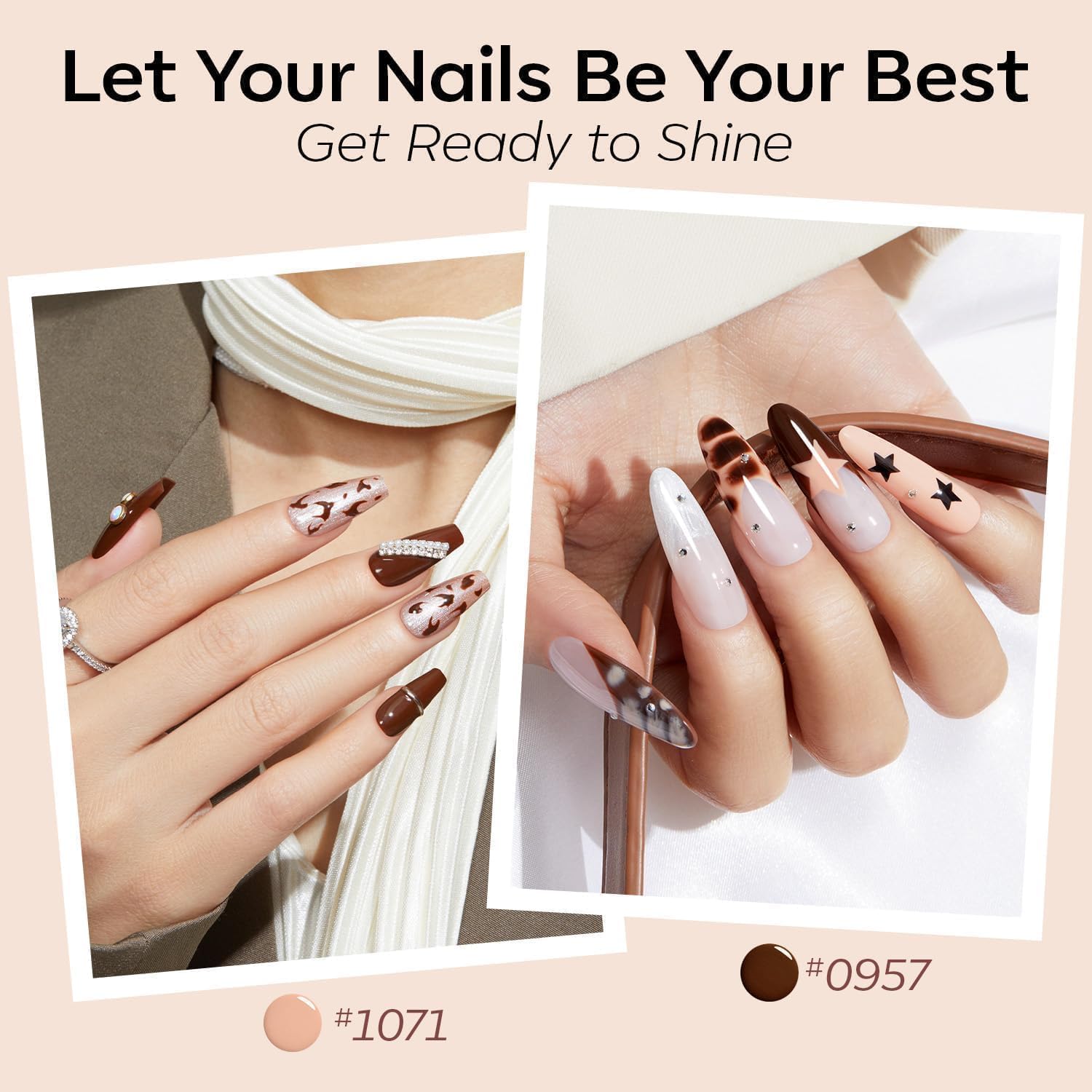 Modelones Hema Free Gel Nail Polish Set — 6 Nude Shades for All Skin Tones