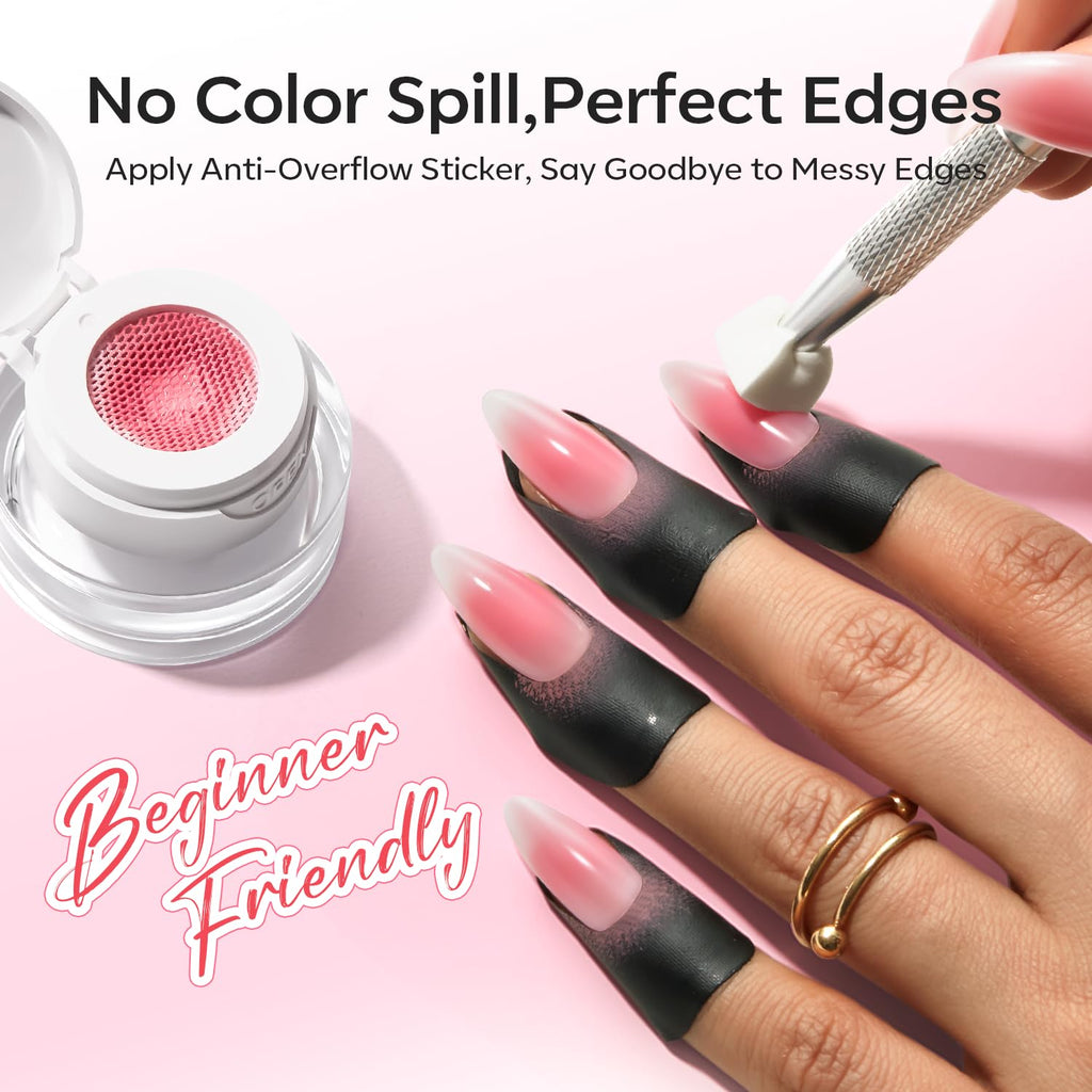 Modelones Pat Painting Gel Nail Polish – 6 Pigmented Colors for Ombre, Gradient, Blush Bloom and French Tips