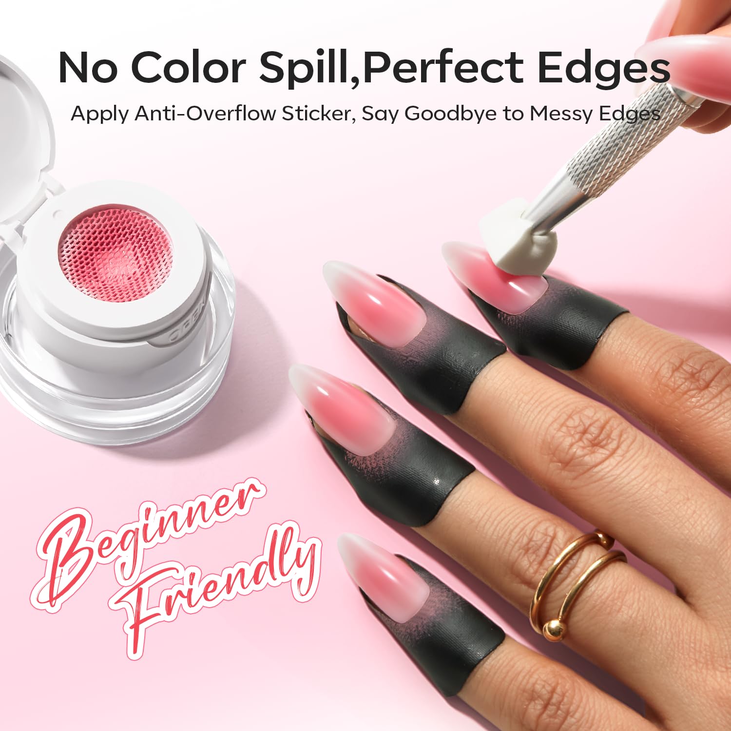 Modelones Pat Painting Gel Nail Polish – 6 Pigmented Colors for Ombre, Gradient, Blush Bloom and French Tips