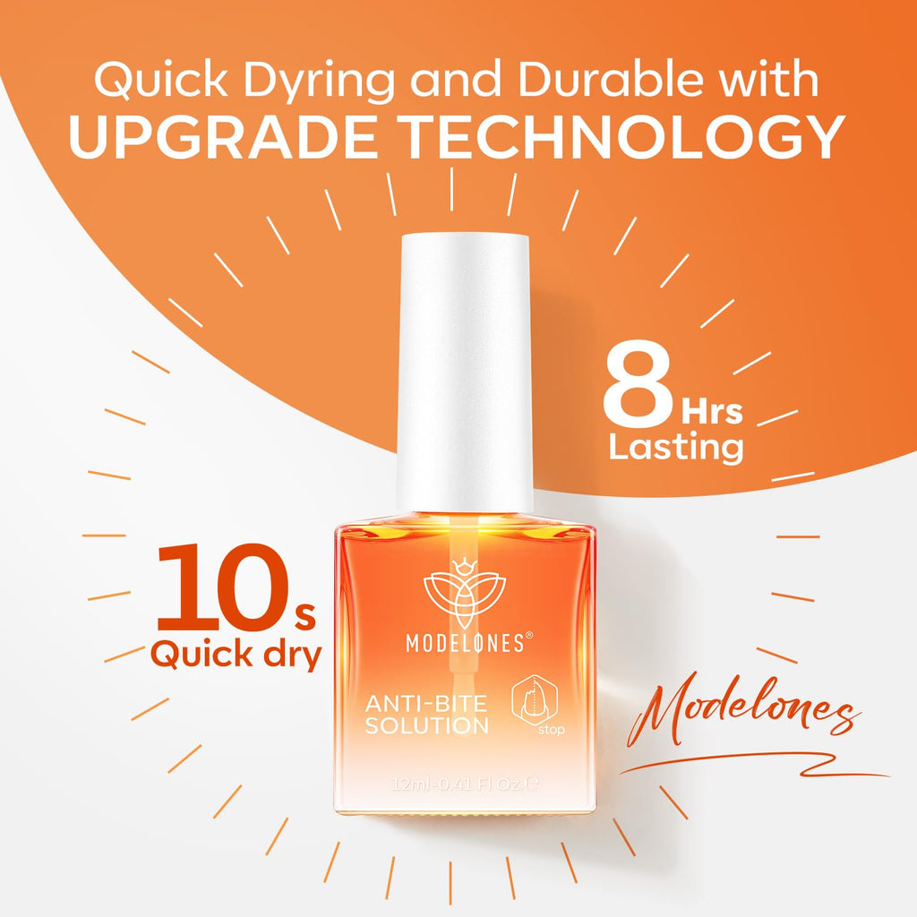 modelones Gel Nail Biting Treatment – Bitter Deterrent Nail Polish for Kids & Adults | Stop Nail Biting & Support Growth