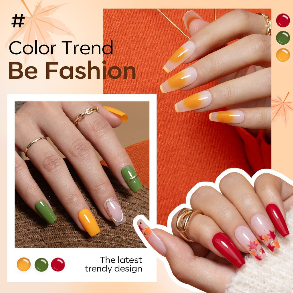 Modelones 40-Pcs Gel Nail Polish Set with Base Coat & 3 Top Coats – Vibrant Nude to Bright Colors