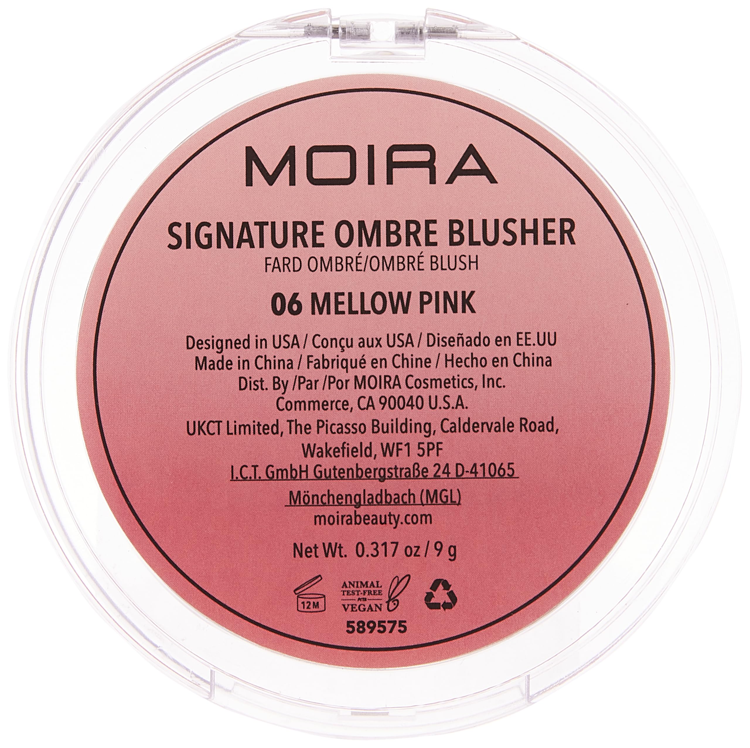 Moira Signature Ombre Blush 006 Mellow Pink – Silky, Buildable Color (Cruelty-Free, Vegan)