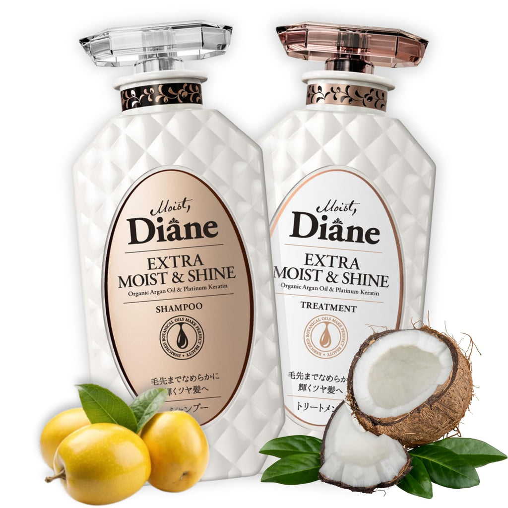 Moist Diane Argan Oil Shampoo & Conditioner Set – Silicone & Sulfate Free, 30.4 Fl Oz, For All Hair Types