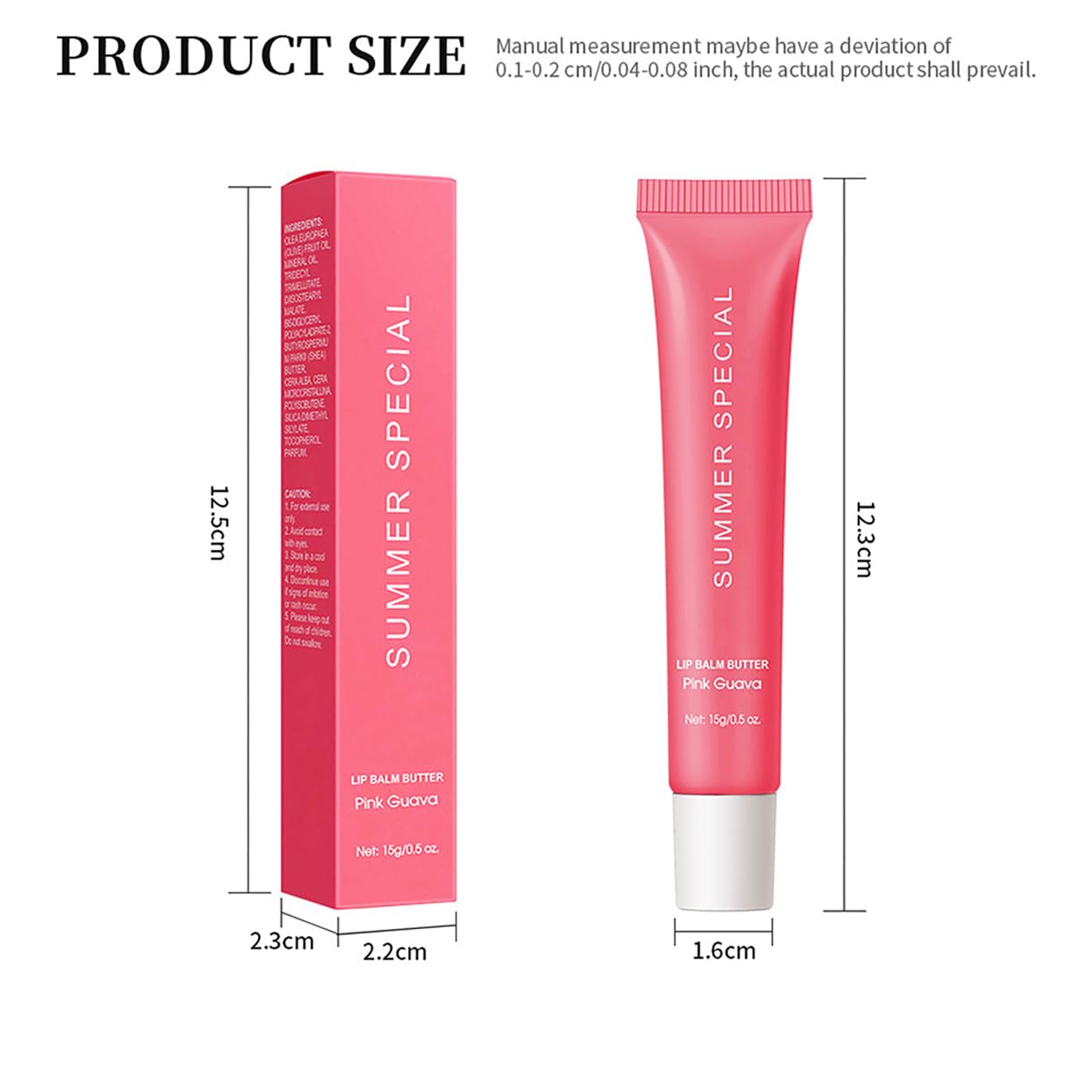 MoJinYuPm 5-Color Lip Balm Butter Set – Shea Butter & Avocado Oil, 5 Shades