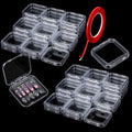 Molain 40 Clear Press-On Nail Cases with 10m Tape | Salon Display Organizer