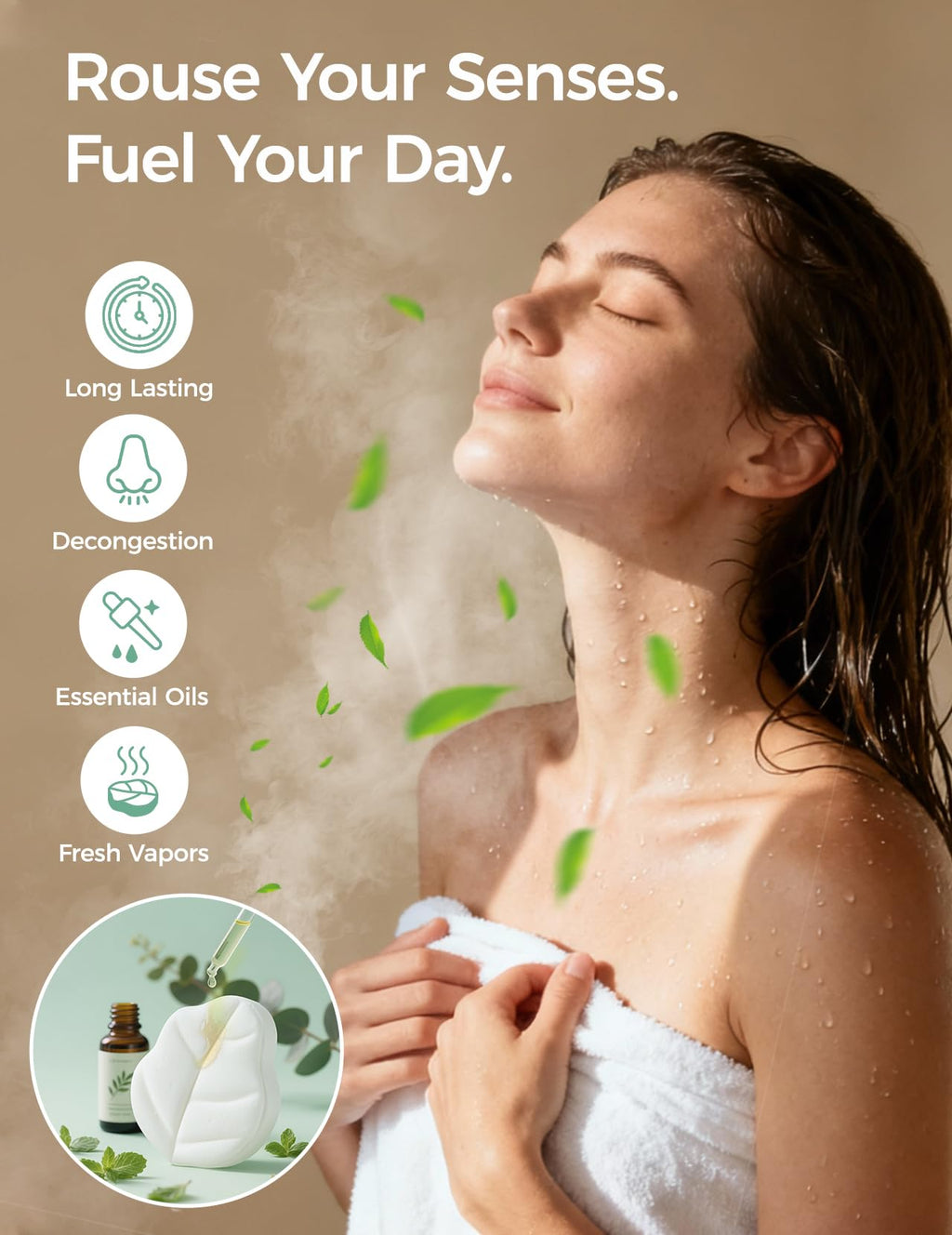 Momcozy 14 Pack Shower Steamers with Eucalyptus & Mint – Relaxing Aromatherapy