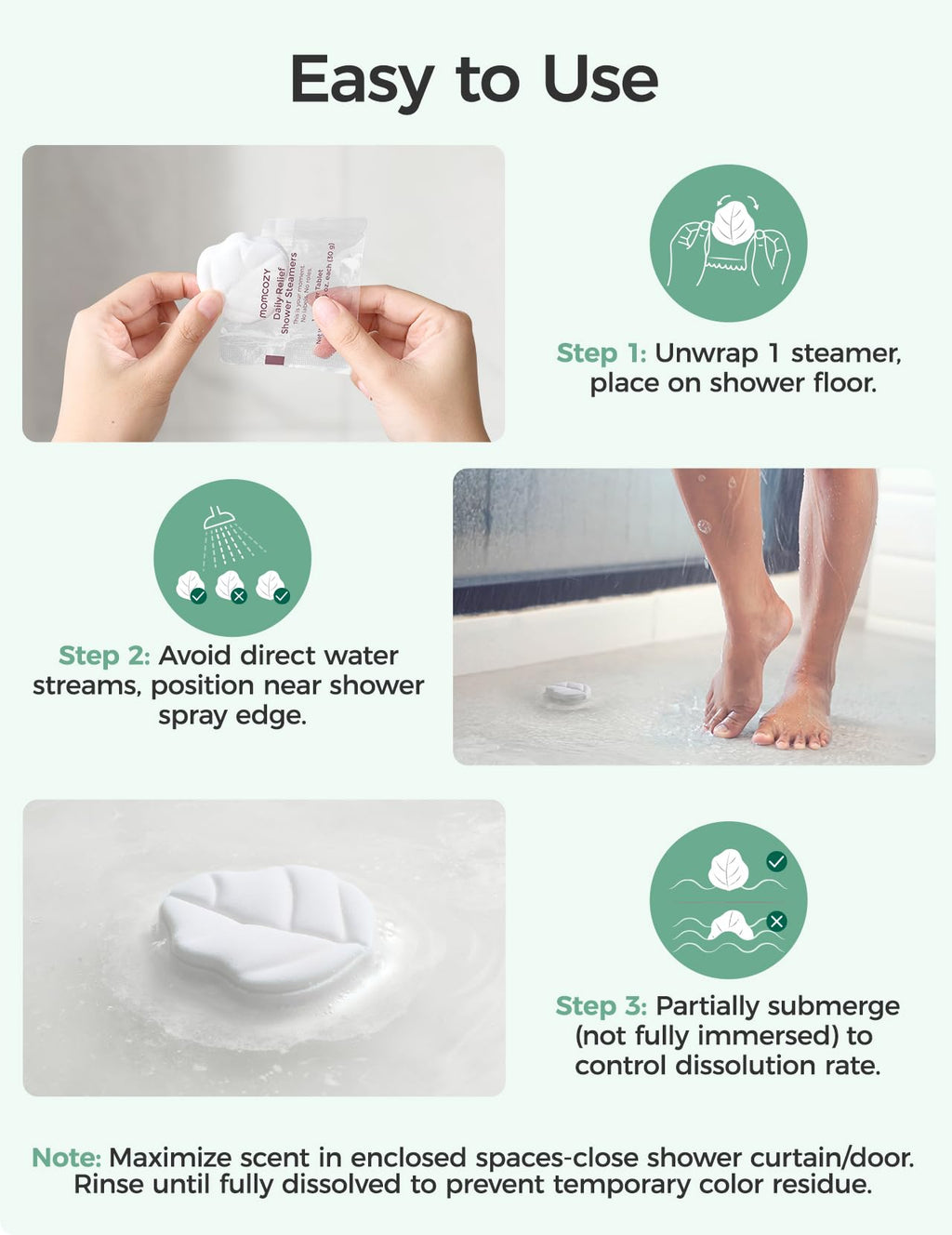 Momcozy 14 Pack Shower Steamers with Eucalyptus & Mint – Relaxing Aromatherapy