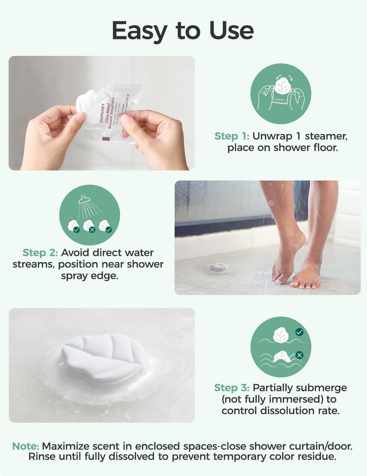 Momcozy 14 Pack Shower Steamers with Eucalyptus & Mint – Relaxing Aromatherapy