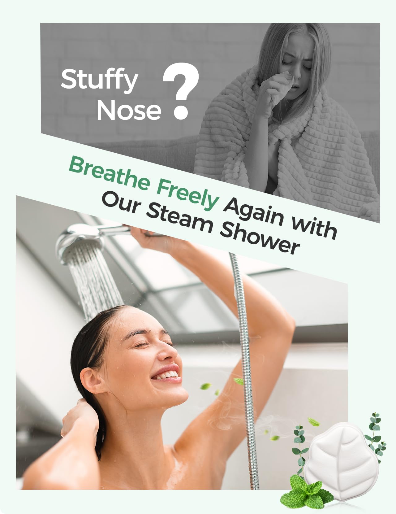 Momcozy 14 Pack Shower Steamers with Eucalyptus & Mint – Relaxing Aromatherapy