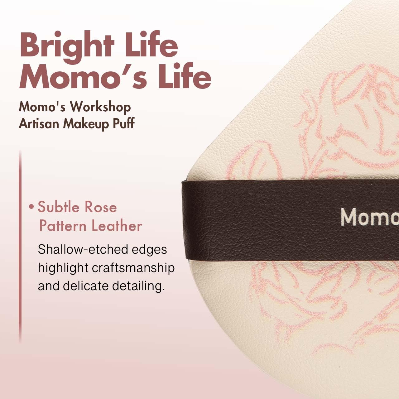 Momo's Workshop Rose Series Makeup Sponge Set | Hydrophilic Sponges for Dry/Wet Use + Storage Case
