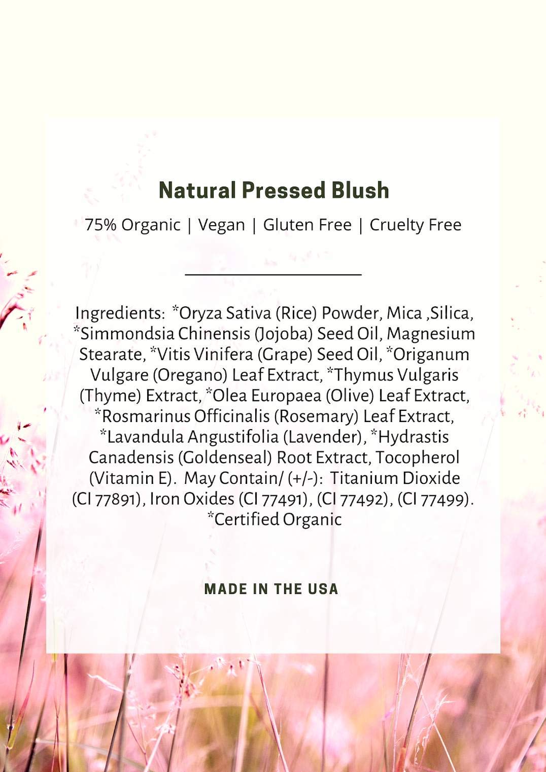 Mom's Secret 100% Natural Blush – Dusty Rose, Organic & Vegan, Cruelty-Free, Made in USA