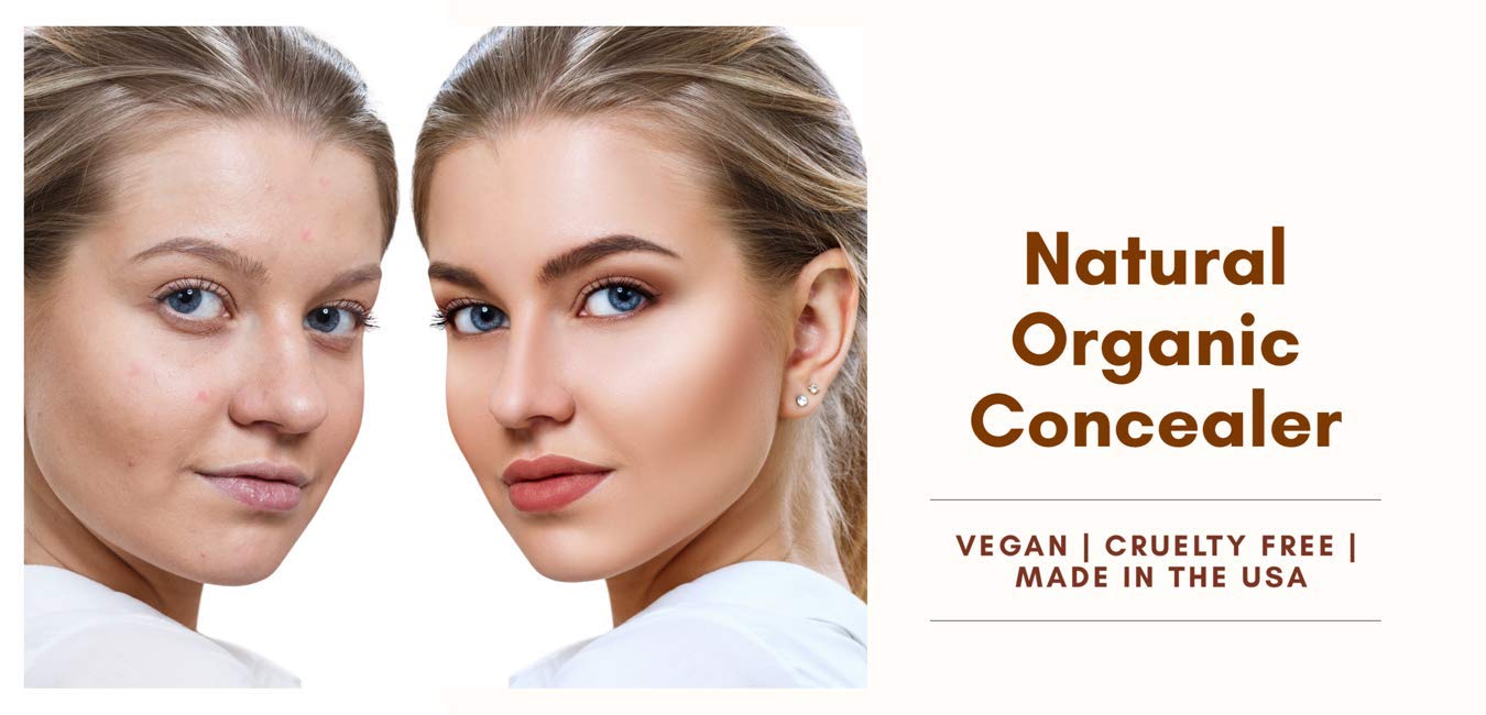 Mom's Secret 100% Natural Concealer – Organic, Vegan, Gluten Free, Cruelty Free | Made in USA | Bare Naked 12