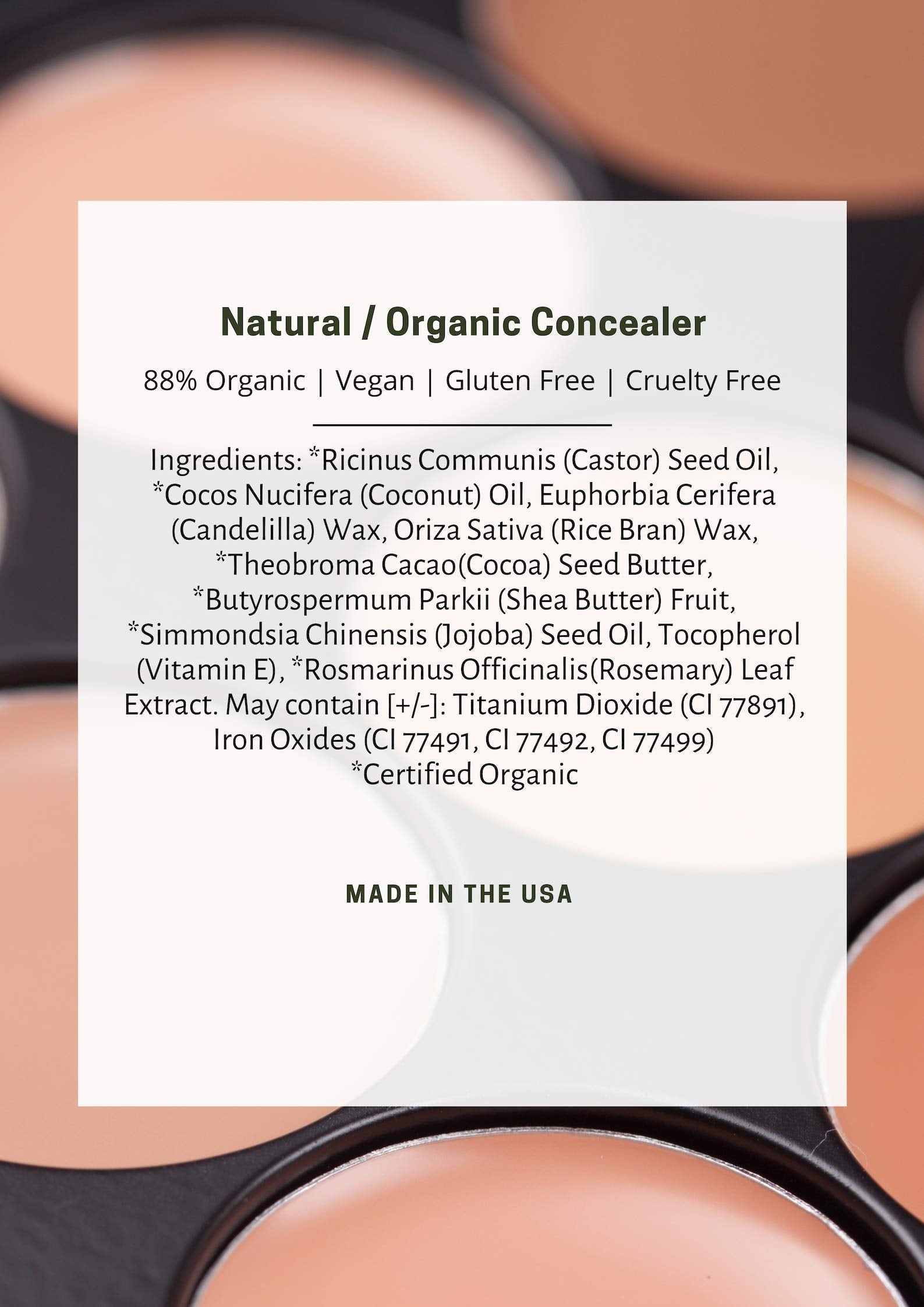 Mom's Secret 100% Natural Concealer – Organic, Vegan, Gluten Free, Cruelty Free | Made in USA | Bare Naked 12