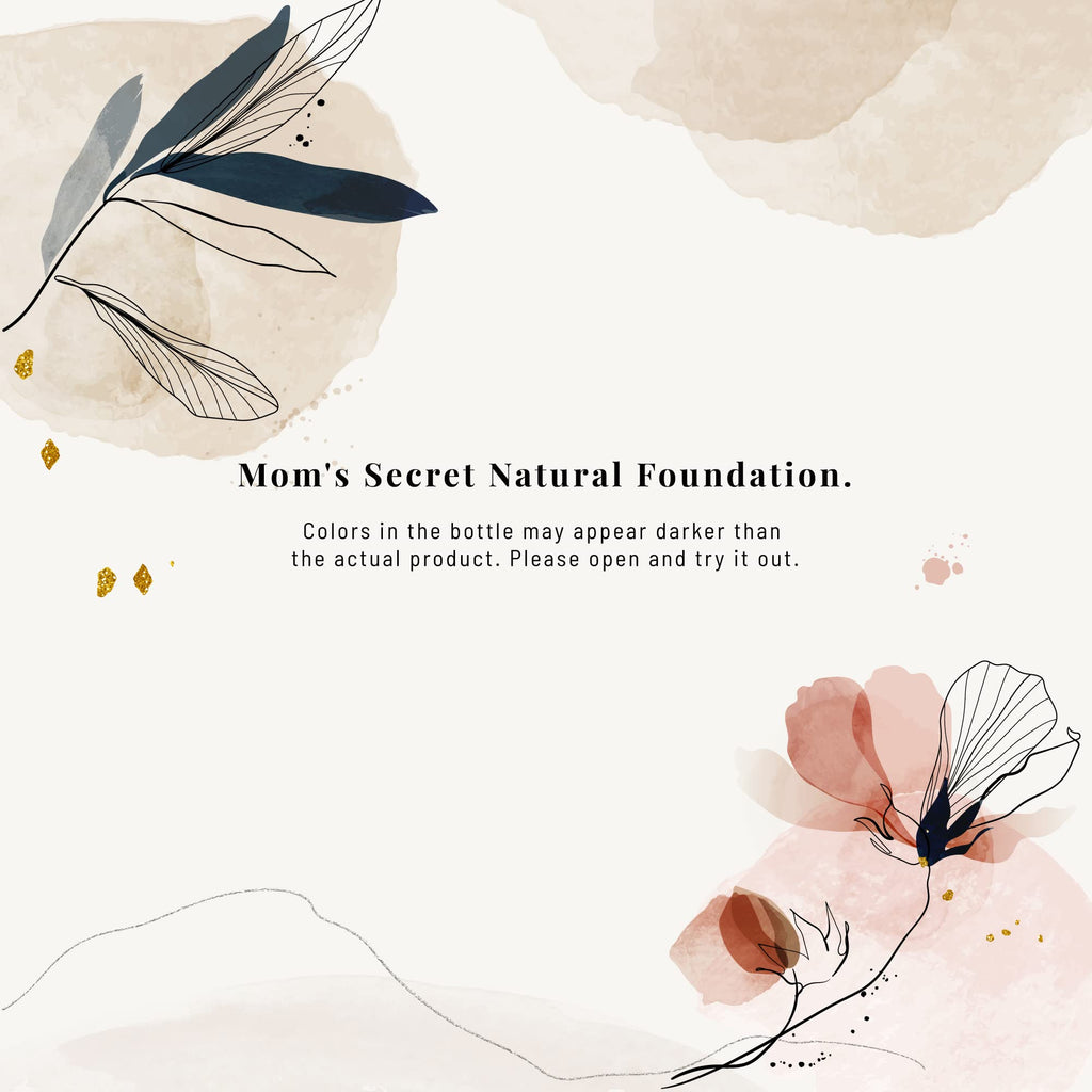 Mom's Secret 100% Natural Liquid Foundation – Caramel (Aloe-Based, Vegan, Gluten Free, Made in USA)