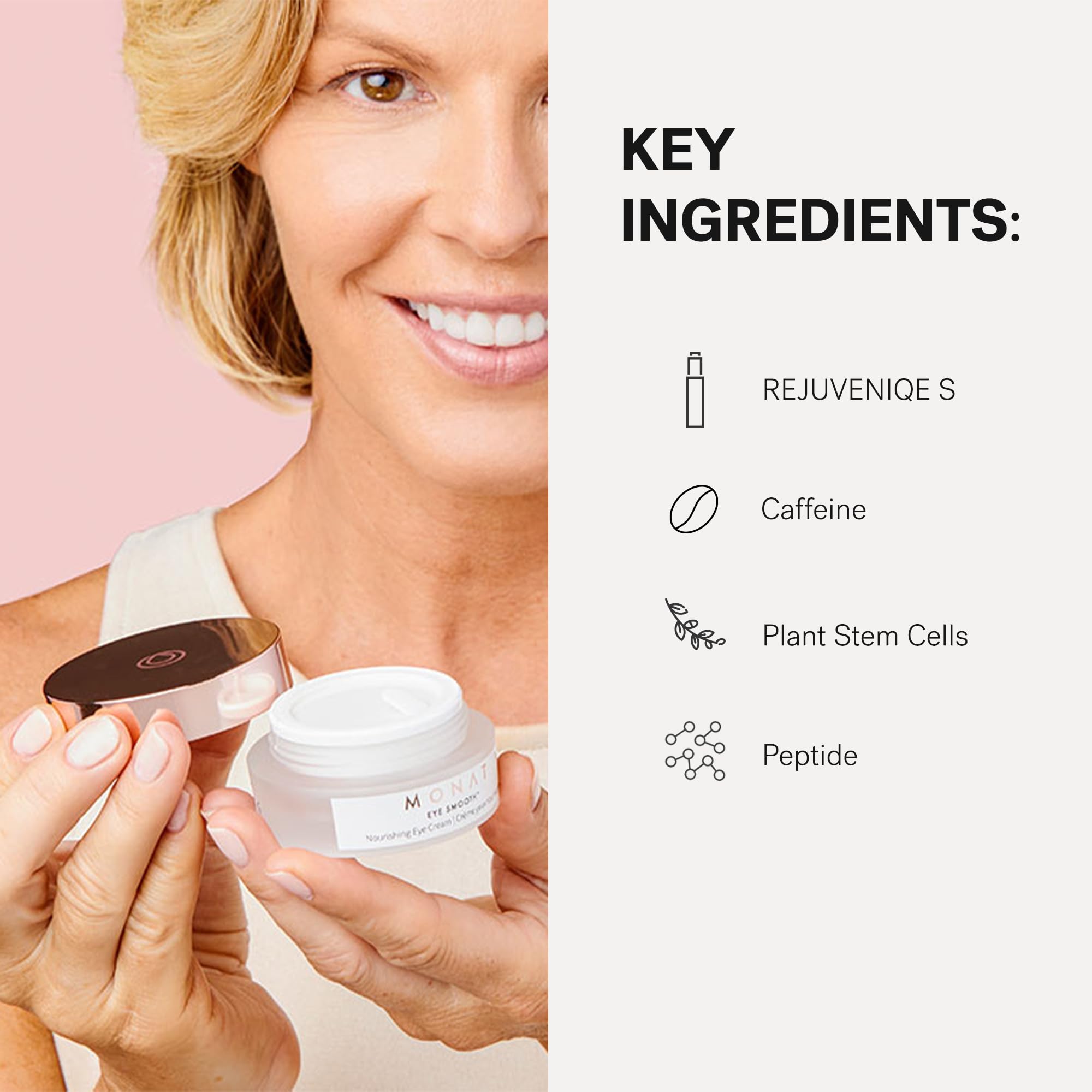 MONAT Eye Smooth™ - Rejuvenating & Hydrating Eye Cream with Plant Stem Cells & Squalane, 0.5 Fl Oz