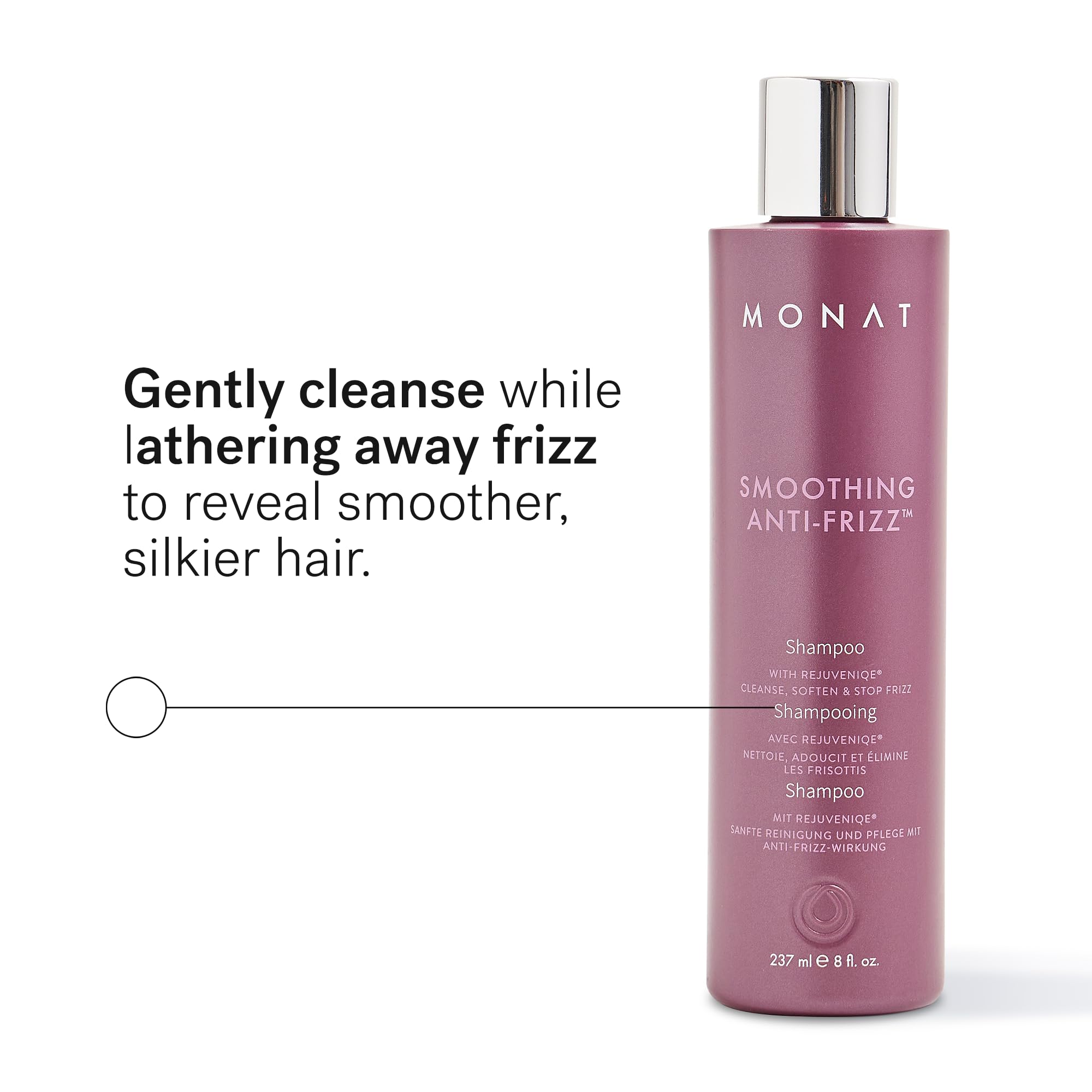 MONAT Smoothing Anti-Frizz Shampoo – Humidity Protection & Frizz Control (237 ml)
