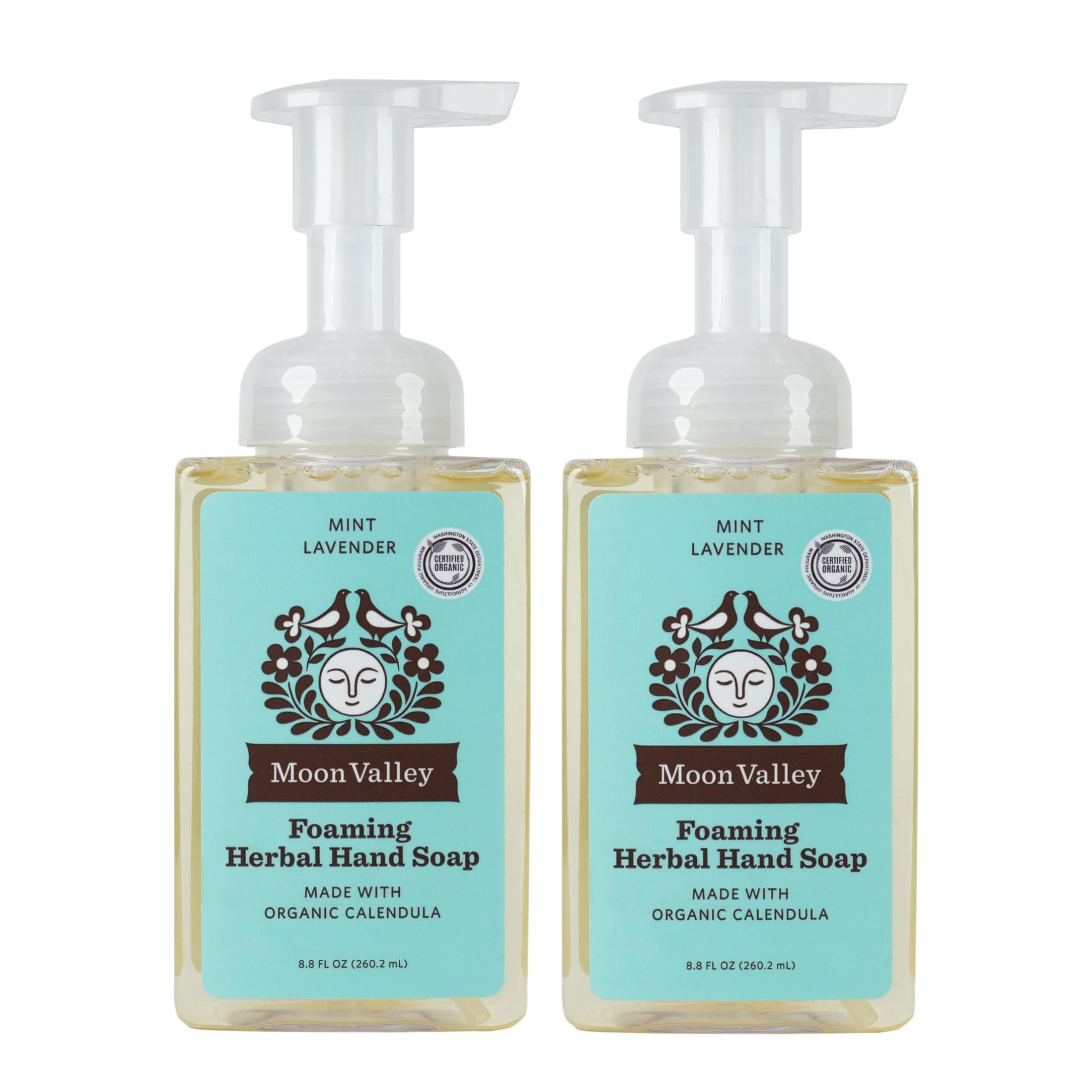 Moon Valley Organics Mint Lavender Foaming Hand Soap Two-Pack — Vegan & Recyclable