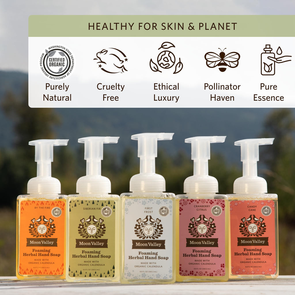 Moon Valley Organics Siberian Fir Foaming Hand Soap – Two-Pack, Vegan, Organic, Recyclable Bottles