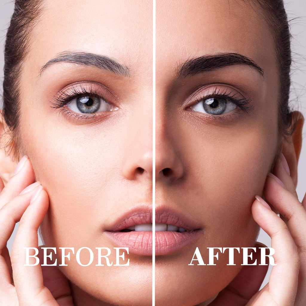MoonKong 4-Point Eyebrow Pencil – Waterproof, Vegan, Includes Stencils & Razor