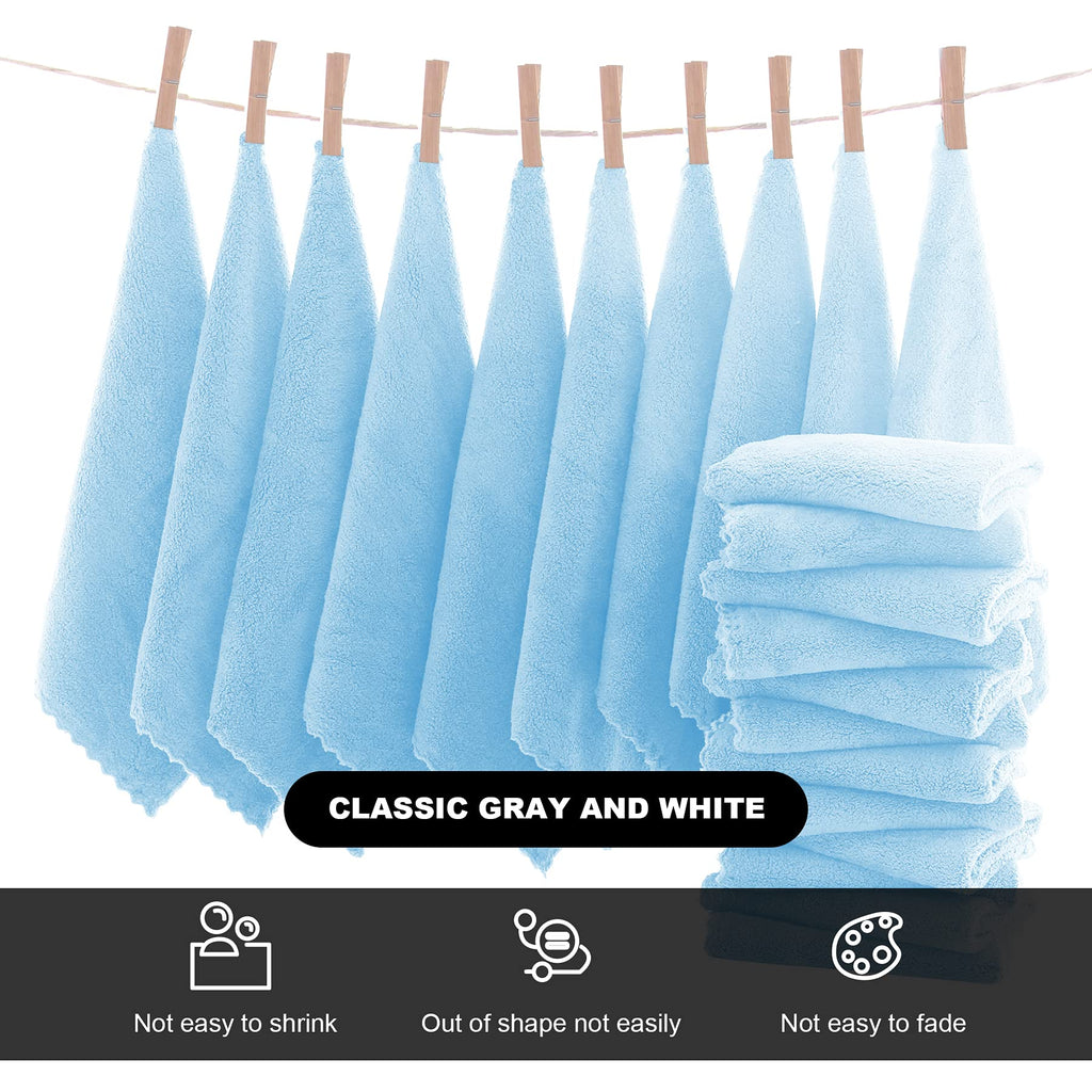 MOONQUEEN Microfiber Facial Cloths 12 Pack – Ultra Soft, Quick Dry Aquamarine