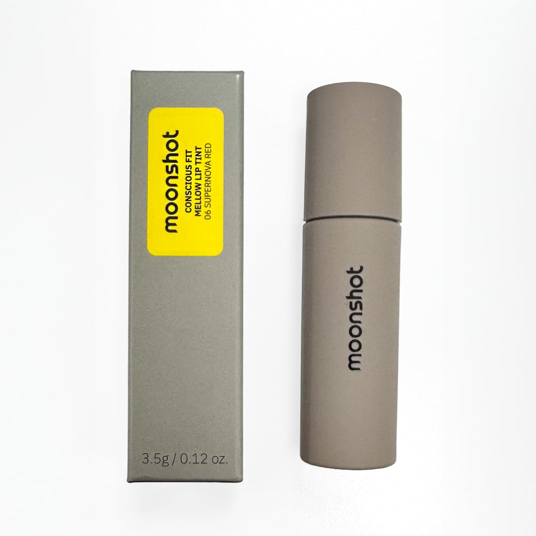 Moonshot KOREA Conscious Fit Mellow Lip Stain – Longwear, Vegan & Cruelty-Free (Supernova Red 06)