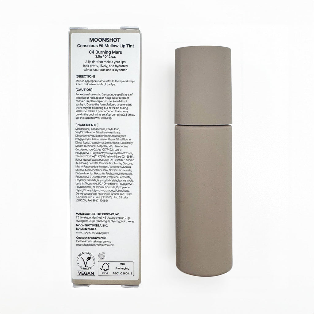 Moonshot Korea Conscious Fit Mellow Lip Stain — Longwear, Weightless, Cruelty-Free Lip Color