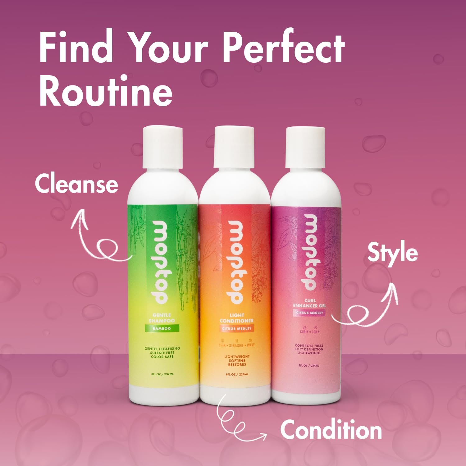 MopTop Curl Enhancer Gel – Lightweight Curl Definer with Aloe & Honey