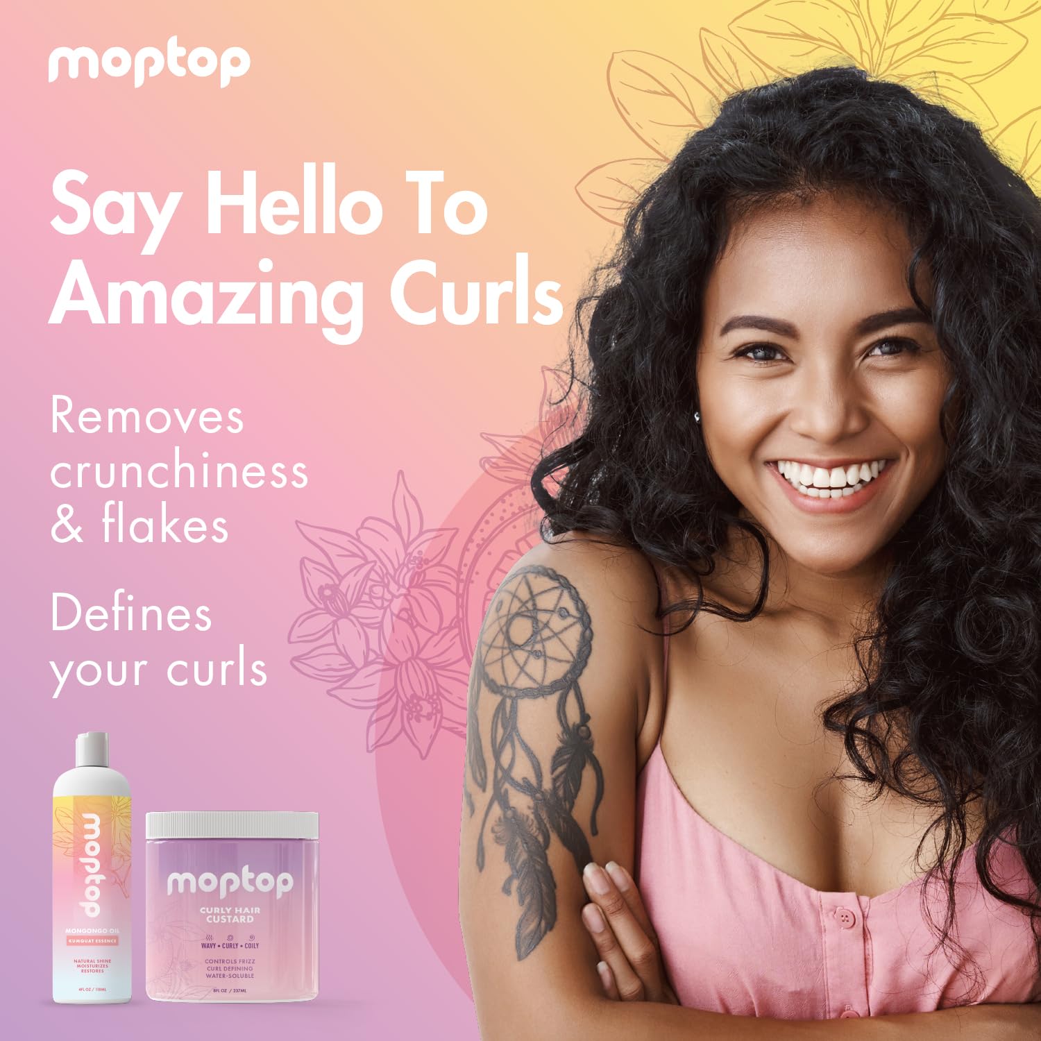 MopTop Curly Hair Gel + Mongongo Oil Bundle — Frizz-Free Definition for All Curl Textures