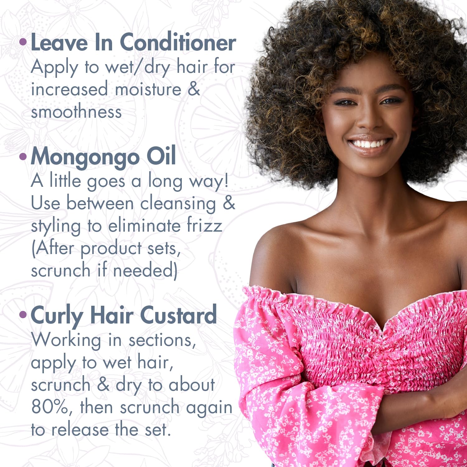MopTop Curly Hair Products Set – Moisturizing Wavy Routine with Leave-In Conditioner, Mongongo Oil, Cream & Custard